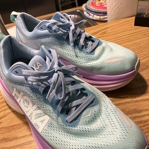 Hoka One One Women's Light Blue and Lavender Athletic Shoes